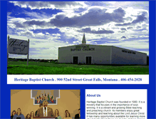 Tablet Screenshot of heritagebaptistchurchofgf.com